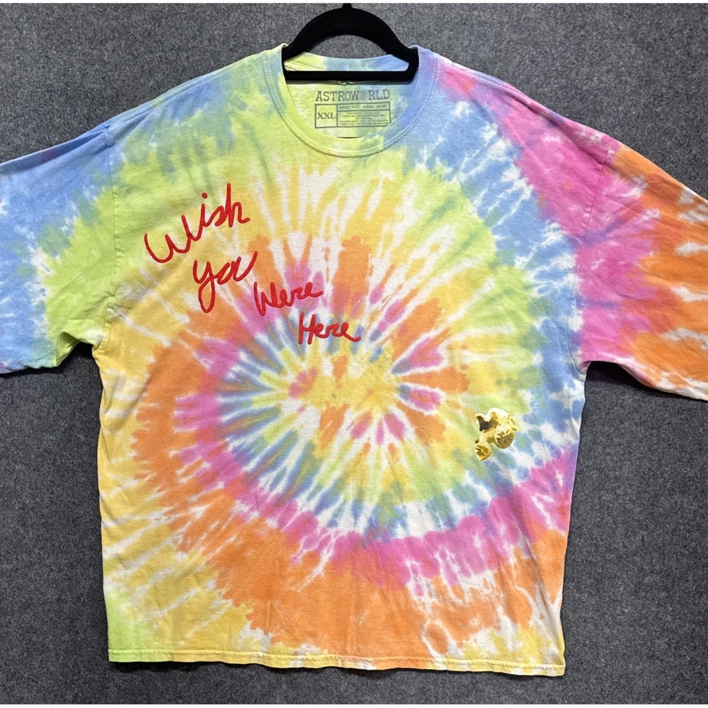 Tie-Dye Astroworld Long Sleeve T-Shirt, Size XXL travis Scott Tour Tee
